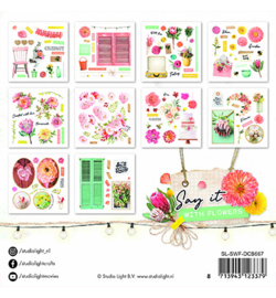 SL-SWF-DCB667 StudioLight SL Die cut block Paper Elements Say it with flowers nr.667