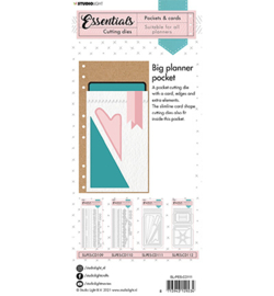 SL-PES-CD111 StudioLight Cutting Die Pocket and label heart Planner Essentials nr.111