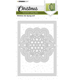 SL-ES-CD257 - Christmas star zig-zag card Essentials nr.257