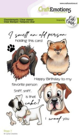 130501/1581 CraftEmotions clearstamps A6 - Dogs 1 Carla Creaties