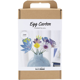 977775 Creativ Company Hobbyset Bloemen van Eierdozen, pastelkleuren