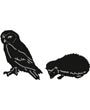CR1339 Tiny's Animals Owl & hedge hog