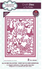 CED4452 Creative Expressions All in one craft die Every day is a new adventure