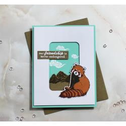 554335 Hero Arts Clear Stamps Color Layering Red Panda 4"X6"