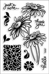 477346 Stampendous Clear Stamps Daisy Stem Trio