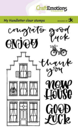 130501/2213 CraftEmotions clearstamps A6 - handletter - Nieuwe Woning 2