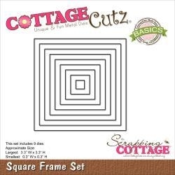 533093  CottageCutz Basics Frame Dies Rounded Square