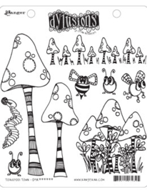 039014 Dyan Reaveley's Cling Stamp Collections Toadstool Town