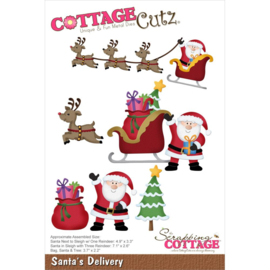 CC925 CottageCutz Dies Santa's Delivery 7.1" To 2.2"