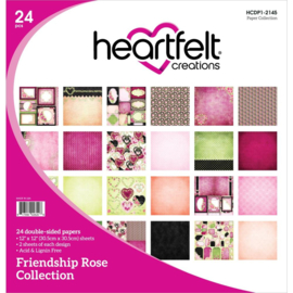 HCDP1-2145 Heartfelt Creations Double-Sided Paper Pad Friendship Rose 12"X12"