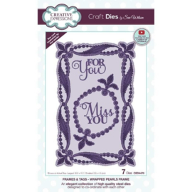 CED4470 Sue Wilson Craft Die Frames & Tags Wrapped Pearl Frame