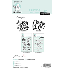 CCL-FR-STAMP166 What the Woof Text lines Friendz nr.166