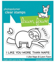 LF2163 Lawn Fawn Clear Stamps I Like Naps 3"X2"