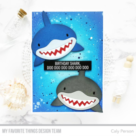 CS484 My Favorite Things Clear Stamps Sharky Sentiments 4"X4"