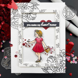 668409 Hero Arts Clear Stamps Flower Girls 4"X6"