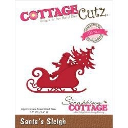 506478 CottageCutz Elites Die Santa's Sleigh 3.5"X2.4"