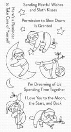 CS-528 My Favorite Things Slumbering Sloths Clear Stamps