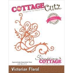 423156 CottageCutz Elites Die Victorian Floral, 2.9"X3"