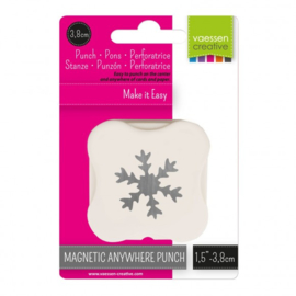 21450-006 Vaessen Creative magnetische pons sneeuwvlok 38mm