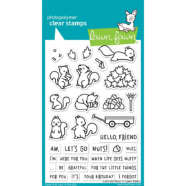 LF2407 Lawn Fawn Clear Stamps Let's Go Nuts 4"X6"