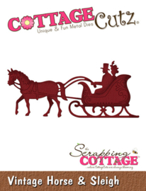 CC-1253 CottageCutz Vintage Horse & Sleigh