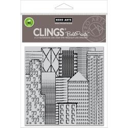 HA-CG730 Hero Arts Cling Stamps Abstract Skyline Bold Prints  6"X6" 6"X6"