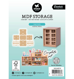 SL-ES-MDF18 - Storage Half Box Acrylic Pens Storage Essentials Tools nr.18