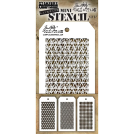 MTS 27Tim Holtz Mini Layered Stencil Set #27 3/Pkg