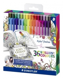 320300/0121 Staedtler Triplus fineliner Johanna Basford etui