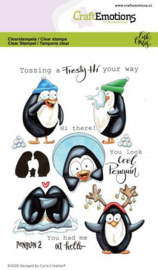 130501/1694 CraftEmotions clearstamps A6 - Penguin 2 Carla Creaties
