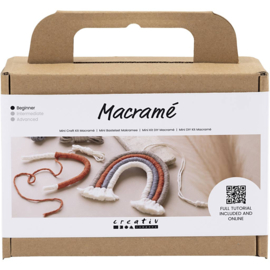 977553 Creativ Company Mini Hobbyset Macramé, Regenboog