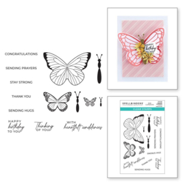 STP081 Spellbinders Clear Stamp Set By Butterfly Sentiments by Bibi Cameron