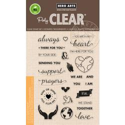 HA-CM219 Hero Arts Clear Stamps Support Prayers Love 4"X6"