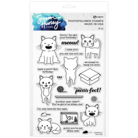 HUR75417 Simon Hurley create. Cling Stamps Cool Cats 6"X9"