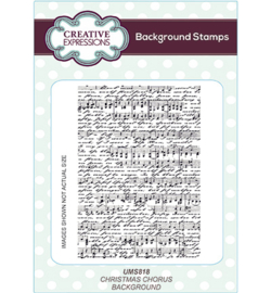 UMS818 Background Stamp Christmas Chorus