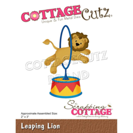 CC866 CottageCutz Dies Leaping Lion 2"X3"