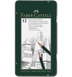 119064 Faber Castell CASTELL 9000 set Potlood Designset 12-delig