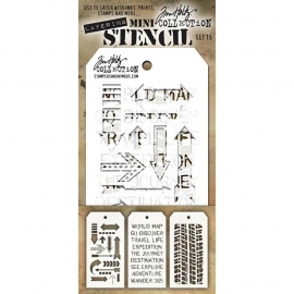 MTS 15 Tim Holtz Mini Layered Stencil Set #15