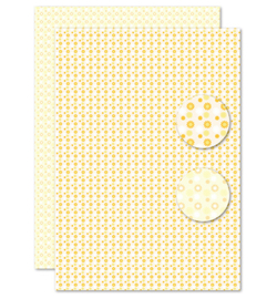 10 Background sheet A4, Yellow flowers