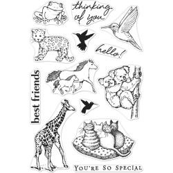 588351 Hero Arts From The Vault Clear Stamp Realistic Animals 4"X6"