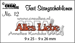 115634/3512 Crealies Tekststans (DE) Alles Liebe