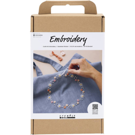 970841 Creativ Company Hobbyset Borduurwerk, Draagtas, pigeon blue