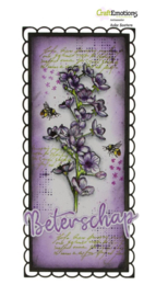 130501/4101 CraftEmotions clearstamps Slimline Bloesemtak