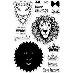 049047 Hero Arts Clear Stamps Color Layering Brave Lion 4"X6"
