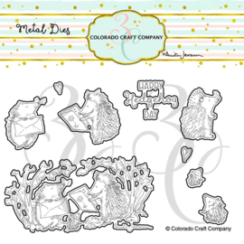 C3AJ490D Colorado Craft Company Metal Die Set Hedgehog Day-By Anita Jeram