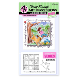 663842 Art Impressions Windows To The World Stamp & Die Set Swing