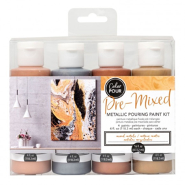 343344 American Crafts Color Pour metalllic painting set