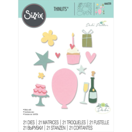 666220 Sizzix Thinlits Dies Fabulous Everyday Shapes By Debi Potter 21/Pkg