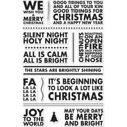 HA-CM189 Hero Arts Clear Stamps Poster Christmas Carols 4"X6"