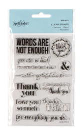STP-005 Spellbinders Words Are Not Enough Clear Stamps